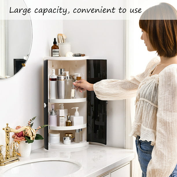 Corner Organizer Storage Unit Shampoo 2 Tier Rack Shelf Plastic Bathroom Desk